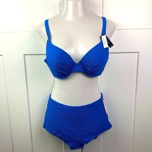 NWT Victorias Secret Swim Bikini Set Icon Push Up Top 38D High Waist Boy short